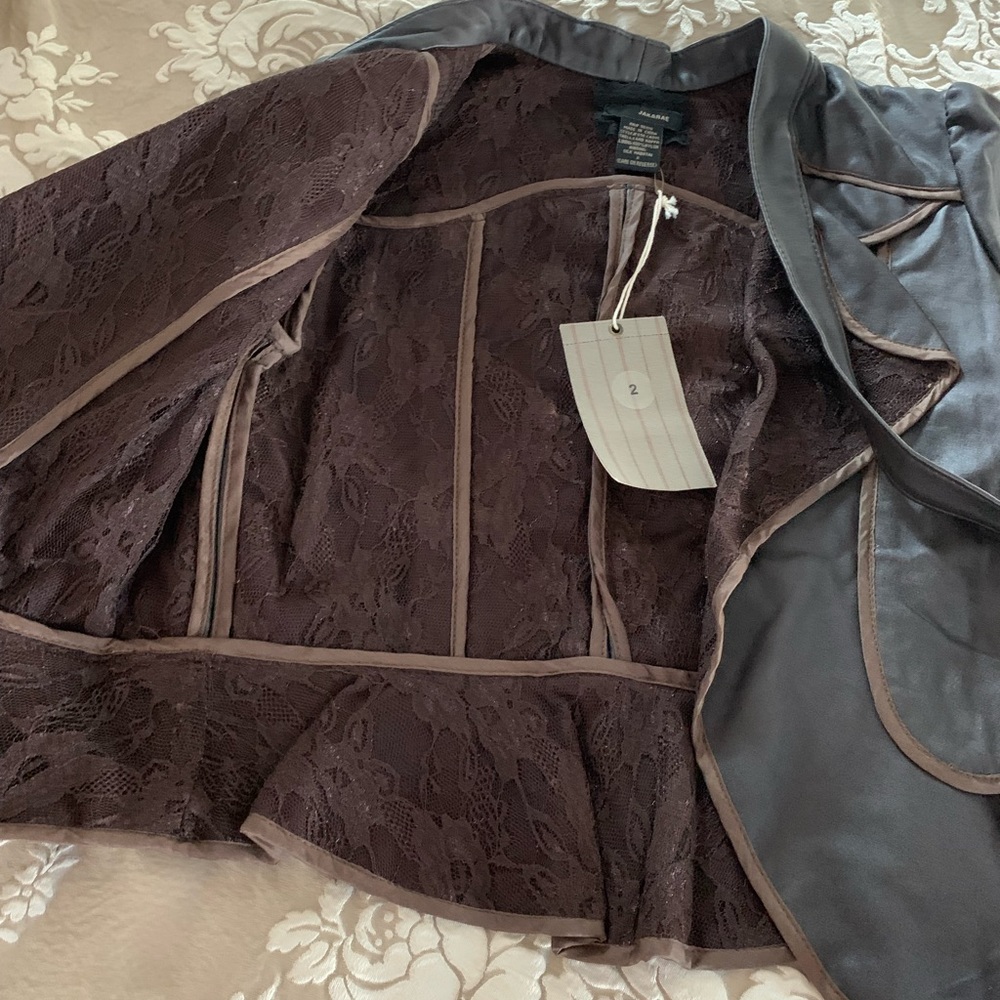 Jak & Rae peplum leather jacket - Picture 4 of 5